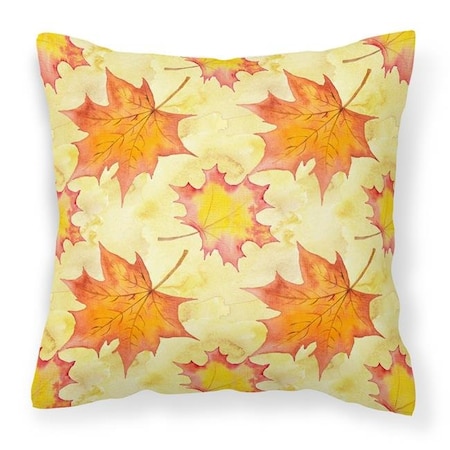 Carolines Treasures BB7496PW1818 Fall Leaves Scattered Fabric Decorative Pillow; 18 X 18 In.